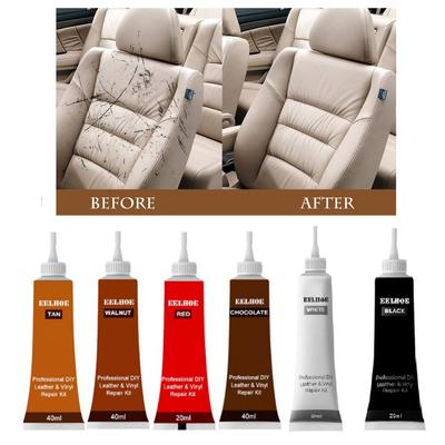 Car Leather Filler Repair Cream Auto Touch Up Scratch Repair Paint Remover for Car Seat Leather Crack Restore Vinyl Polish