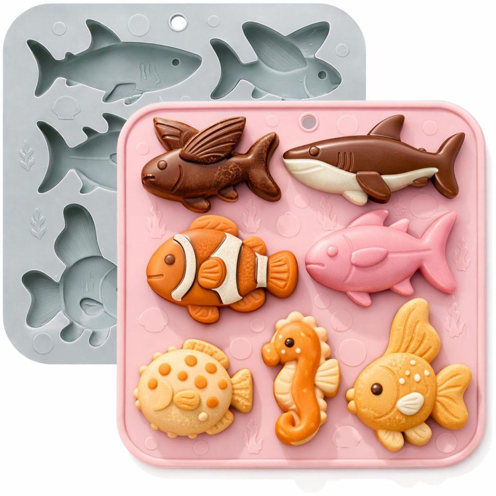 Ocean Theme Mousse Cake Mold Reusable Baking Mould New Chocolate Dessert Mold Homemade Candy