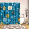 Rideau de douche Hibou Lunaire Forêt Enchantée Oiseau Fleur Papillon Fantaisie Fée Arbre Lanternes Ciel Nocturne Décoration Salle de Bain Ensembles