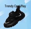 2025 Kids' Black Sneakers: Spring/Autumn Boys' & Girls' Velvet Winter Running Shoes