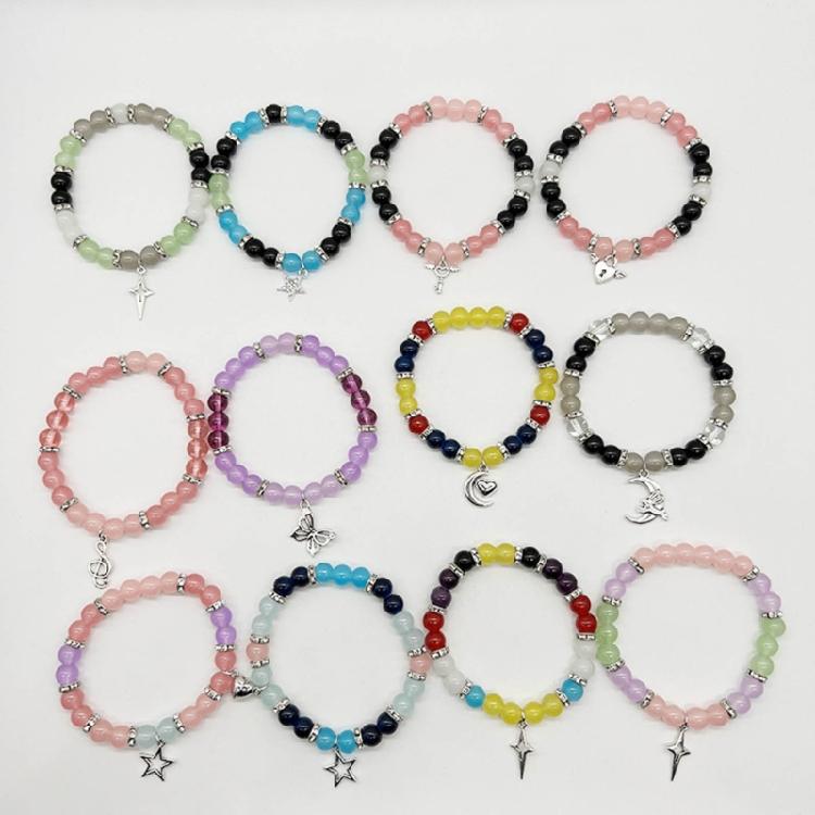 Trendy Beaded Bracelets Handmade Alternative Wrist Chain Bracelet Couple Bangles