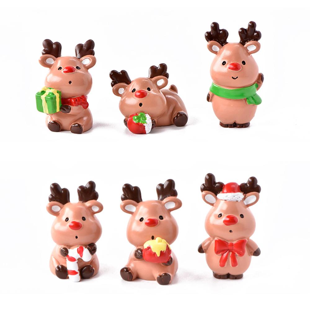 Supplies Desktop Ornament Micro Landscape Mini Deer Figurines Miniature Snow Scene Resin Elk Toys