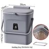 Hanging Kitchen Trash Can with Sliding Lid and Inner Bucket for Household Use