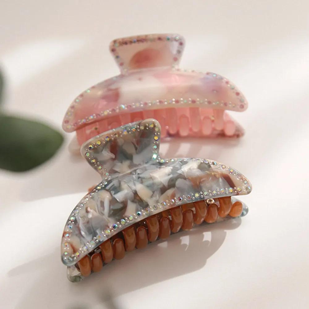 bydaisy Marble Cubic Rounding Hair Clip Bh0542 pink
