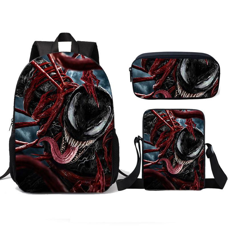 Venom Kids School Backpack Lunch Bag Pencil Case Threepiece Set For Children