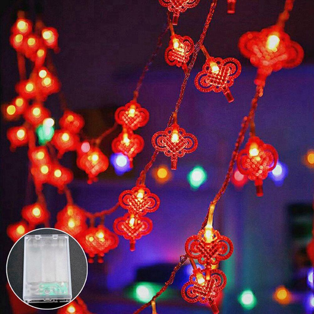 Festival Party Supplies Traditional Chinese Knot Red Lantern Lantern Lamp Lights Decor String Light