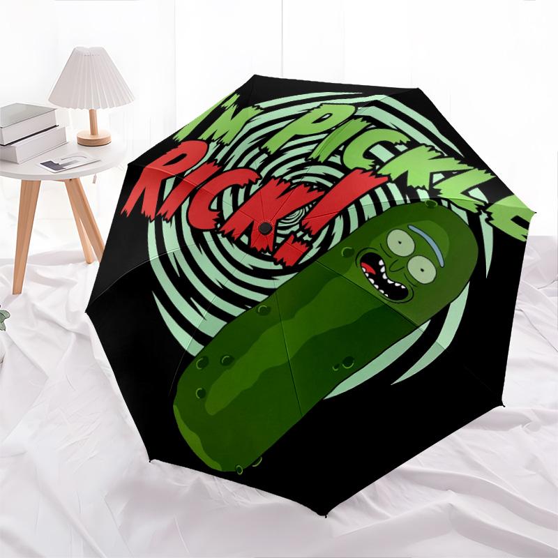 

Rick pattern, automatic folding umbrella, portable and foldable design, 8 ribs, a Christmas or birthday gift.