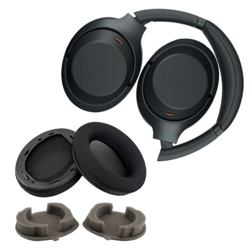 1 Pair Comfortable Ear Cushions Soft Earphone Cover Protective Earpads for WH-1000XM3 Replacement Earmuffs