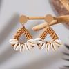 Accessories rattan shells holiday style unique beautiful earrings niche ethnic style earrings earrings