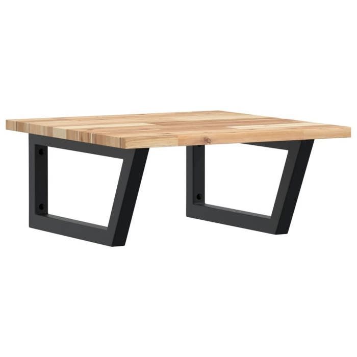 VidaXL Wall-mounted Washbasin Shelf Steel and Solid Acacia Wood 3302763