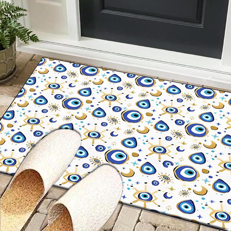Eyes Pattern Design Art Office Rug Chair Mat, Entryway Carpet, Suitable for Front Door, Bedroom, Living Room, Desk, Holiday Gift