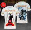 Spersonalizowana Koszulka 3D Zespołu Megadeth Dla Fana Tour Exclusive Wszystkie rozmiary D791