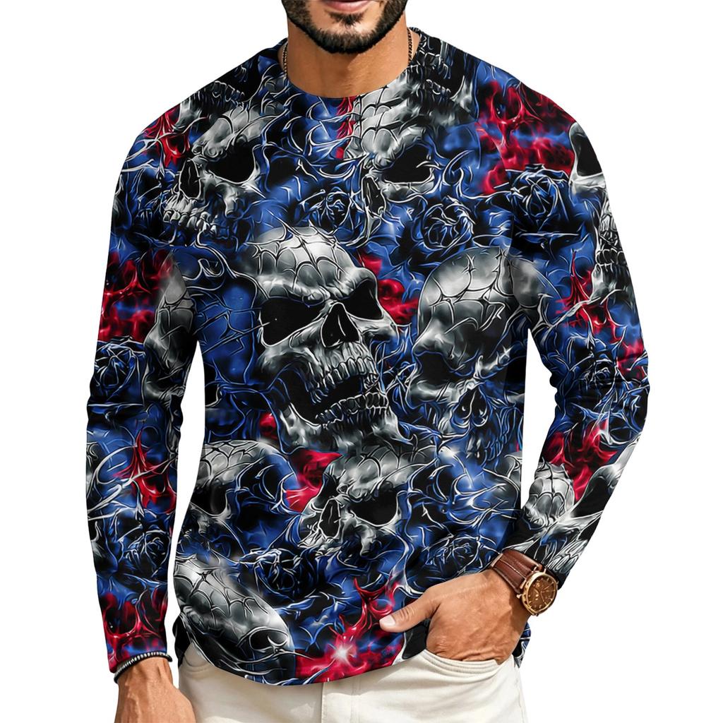 Men's Raglan Long Sleeve T-Shirt Casual Neck Pullover for Everyday Wear