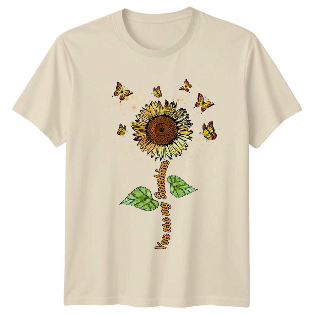 You Are My Sunshine Unisexs TShirt Sunflower Butterfly Mothers Day Gift