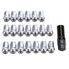 M12x1.5 Wheel Lug Nuts 0.79 Inch 7 Point Conical Seat 60 Degree Chrome Closed End Anti Theft Lug Nuts Set