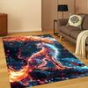 Fairy Tale Fox Cartoon Carpet Rug for Bedroom Living Room Sofa Playroom Doormat Home Decor,Kid Game Area Rug Non-slip Gift