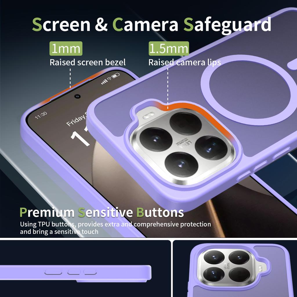 Ultra-Thin N52 MagSafe Compatible Case for Xiaomi 17 Pro Max Redmi Note 15 5G - TPU/PC Silky Smooth Touch Wireless Charging Shockproof Cover