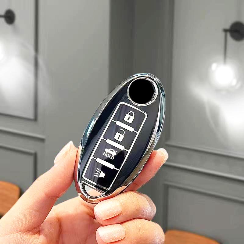 4/5 Buttons Shell Key Cover Case For Nissan X-trail Xtrail T32 Juke Qashqai J11 J10 Tiida Versa Leaf Micra K12 Note Patrol