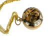 5,08 cm Messing Sonnenuhr Kompass Anhänger mit Kette Navigationsschmuck Geschenk Steampunk Maritim Halskette für Entdecker Sammler Geschenk