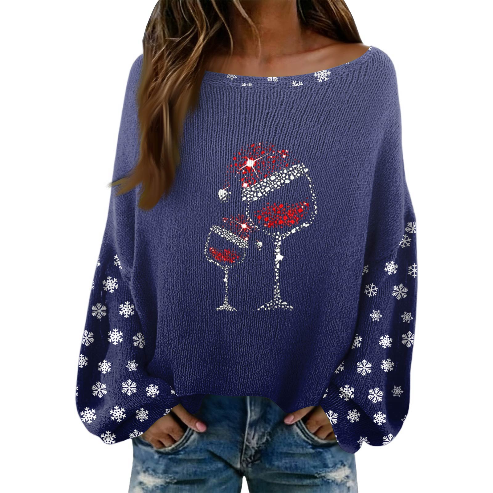 

Женский модный элегантный свитер с длинными рукавами L