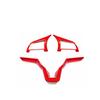 ABS Bright Red Steering Wheel Decor Frame Trim For NISSAN KICKS -2024