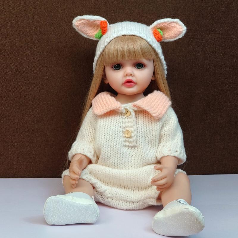 22palcová Fantasy Batole Reborn Panenka Betty 55cm Silikonové Celé Tělo Vodotěsná Panenka Novorozeného Miminka Realistická Dětská Hračka Panenky pro Dívky Dětský Sváteční Dárek