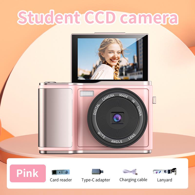 

Retro CCD Mirrorless Dual Camera with Flip Screen and High-Definition Pixels - Ideal Entry-Level Digital Camera for Students