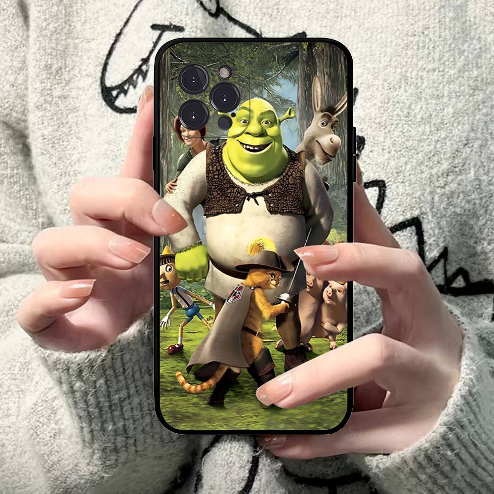 Cartoon S-Shreks Phone Case For IPhone 17 16 15 Plus X 14 11 12 13 Mini Pro Max Mobile Case