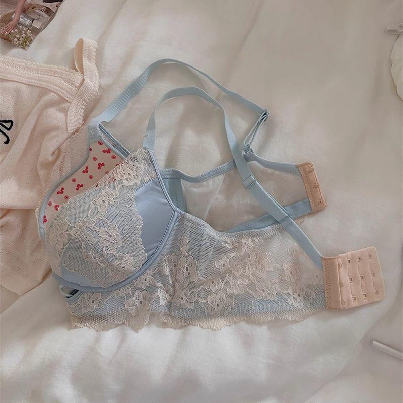 Floral Women Bras Push Up Bras Backless With Pad Underwear Female Lingerie