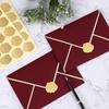 Golden Envelope Sealing Sticker Rose Pattern 3D Embossed Decor Sticker  Christmas Gift