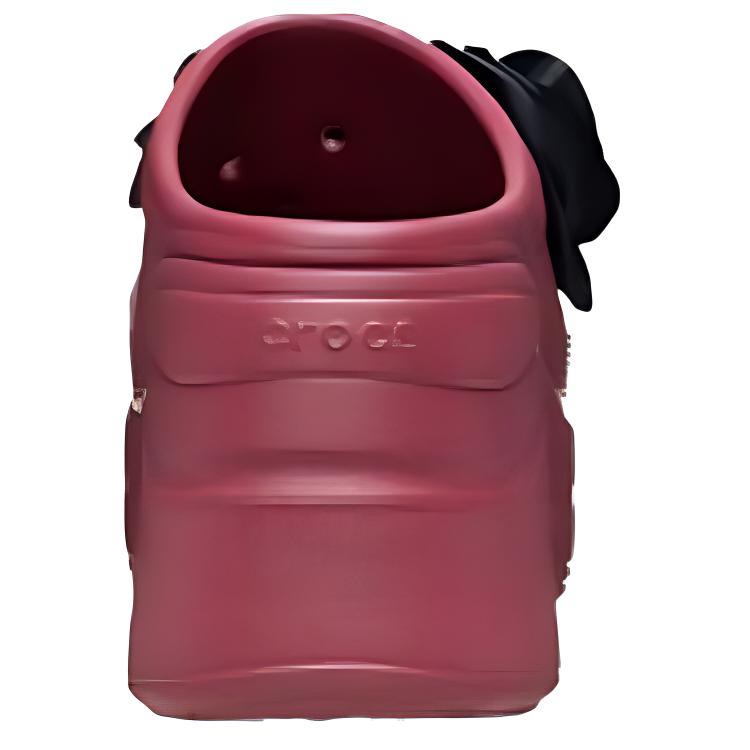 Crocs Fashion Chunky Heeled Sandals 9Cm Women Heels Black Red 210367-6XH