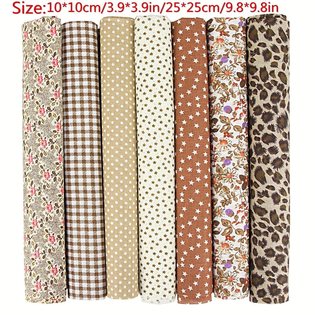 56pcs  10*10cm/3.9*3.9in/25*25cm/9.8*9.8in Floral Small Patchwork Multicolor Cloth Set Flat Pattern FlowerCloth For DIY Sewing S