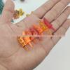 2.3cm Translucent Plastic Snowman and Santa Claus Nose Figurine Accessory