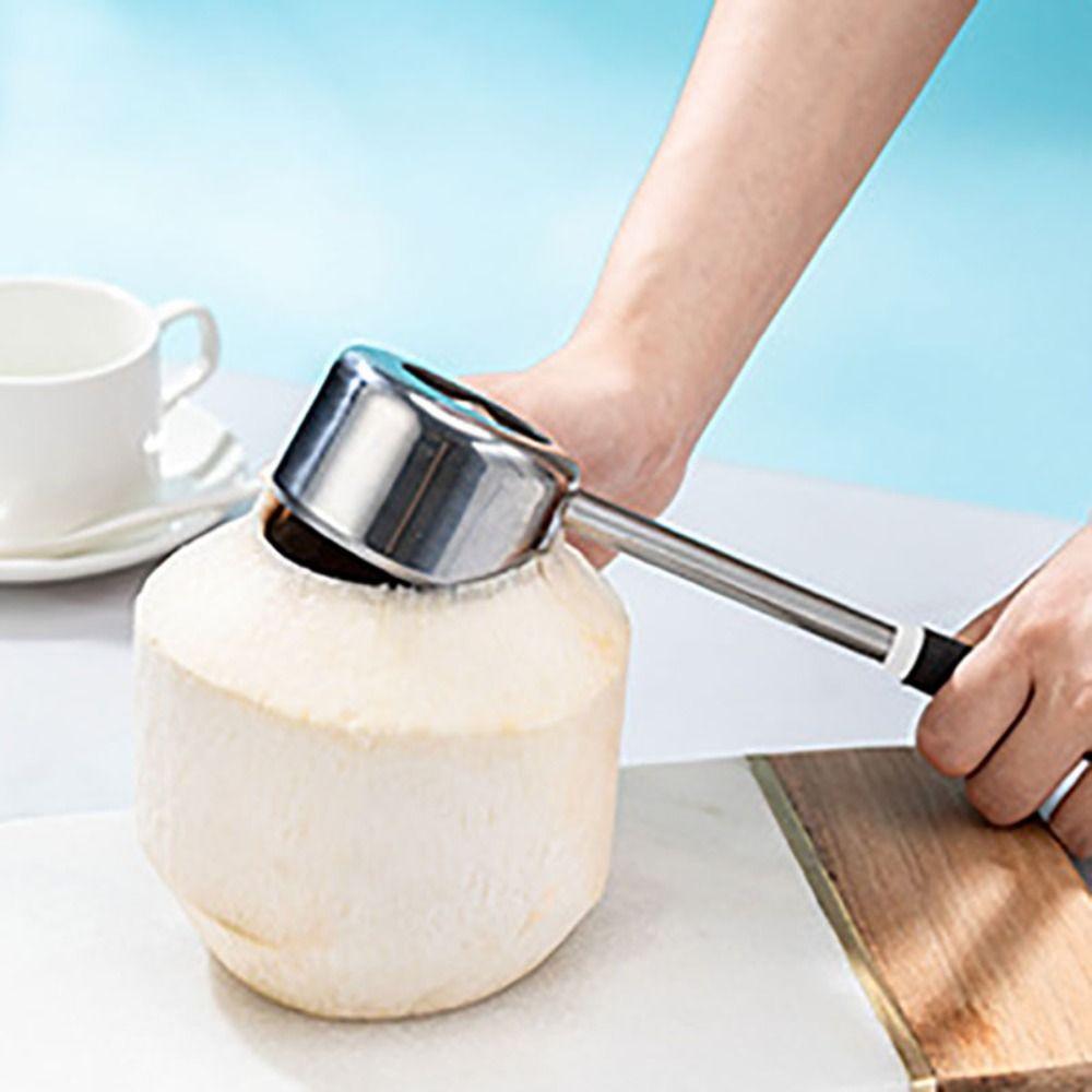Stainless Steel Coconut Opener Kit with Corkscrew Coconut Puncher Coconut Breaker Kit  Fruit Store