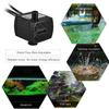 150L/H 2W Submersible Water Pump with 4 LED Light Ultra Quiet for Pond Aquarium Fish Tank Tabletop