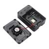 Raspberry Pi 4B/3B+ Black Transparent Case with Fan, Protective ABS Shell