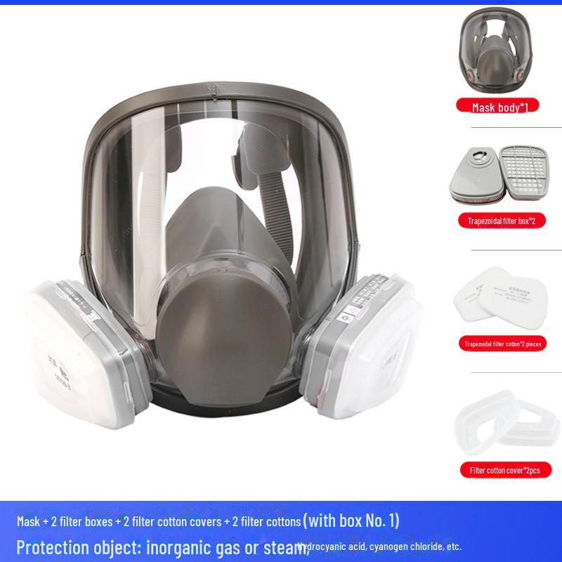 

Полнолицевая противогазовая маска 6800 с широким полем обзора для сварки, пожарной безопасности, защиты от пестицидов, декорирования, защиты от пиковых нагрузок, пыли и ядов. filter cartridge No. 1