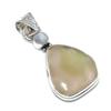 Prehnite, Moonstone Gemstone 925 Sterling Silver Jewelry Pendant 2.01" SU-9920