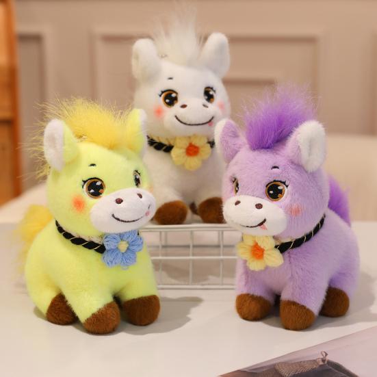 Horse Doll Plush Toy Year of The Horse Auspicious Meaning Keychain Pendant PP Cotton Filling Doll Home Car Decor