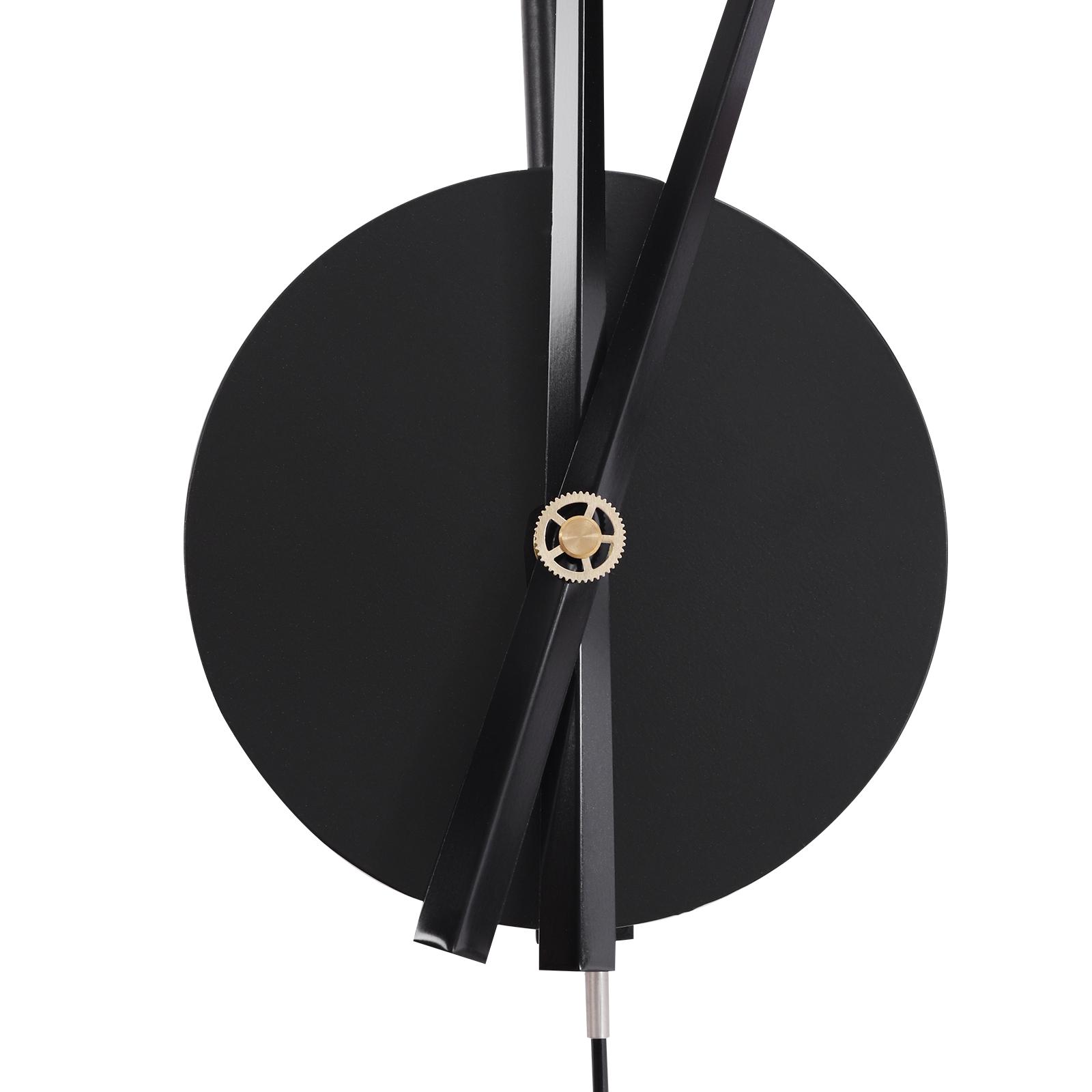 

Класичні Великі Декоративні Настінні Годинники з Маятником, Сучасні Безшумні Металеві Настінні Годинники без Цокання для Вітальні, Спальні, Кабінету чорний