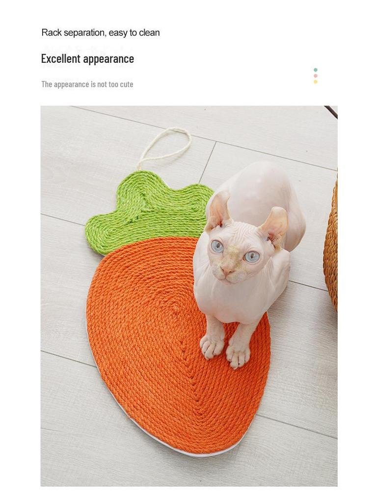 Meowxianer Watermelon Cat Scratching Board & Hemp Mat Cat Toy Set