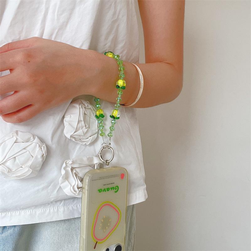 DIY Kristallperlen Persimmon Ruyi Armband: Perlenanhänger für Mobiltelefone und Damenaccessoires