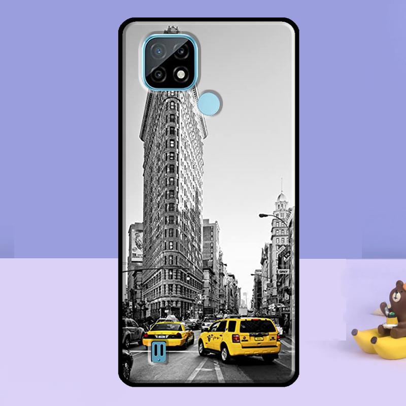 New York City Case For Realme 13 10 11 12 14 Pro Plus C75 C67 C61 C55 C53 C51 C35 C21Y C25S GT 7 Pro 6 6T