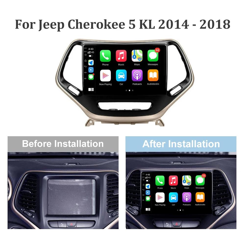 Android13 For Jeep Cherokee 5 KL 2014 - 2018 Multimedia Navigation GPS 4G WIFI Auto Radio Player Car Stereo Carplay Radio Screen
