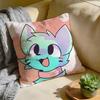Cushion Cover  Washed Linen  Soft Breathable Decorative Case For Sofa Home BBoykisser Silly Cat Cute Pillow Cover