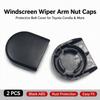 2 PCS Windscreen Wiper Arm Nut Caps, Black ABS Bolt Cover for Toyota Corolla E140 E150 E170 E210 Yaris Verso Auris