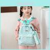 Cute Cartoon Kids Backpack With Pencil Case Nylon Material Lightweight And Comfortable