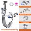 304 Stainless Steel High-Pressure Bidet Spray Gun for Toilets
