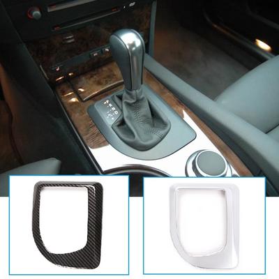 For BMW 5 Series E60 E61 2004-2007 ABS Carbon Fiber Car Gear Shift Panel Frame Trim Cover Car Accessories