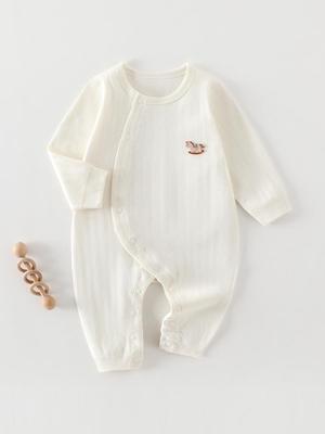 Pure Cotton Baby Bodysuit - Spring/Autumn Warm Base Layer Pajamas